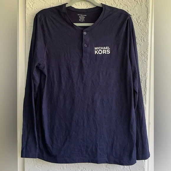 Michael Kors Navy Blue Long Sleeve Top - Picture 1 of 7
